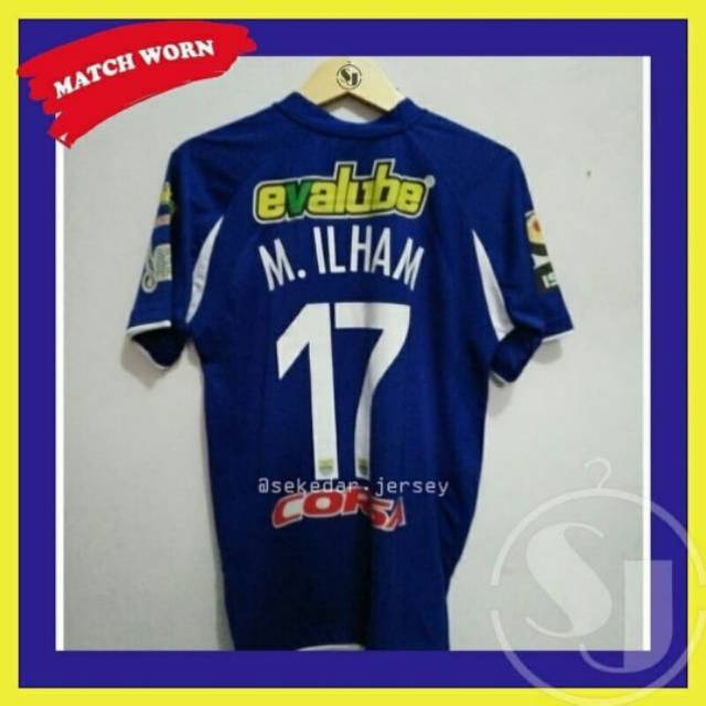 Jersey Persib 2011 matchworn M Ilham + sign