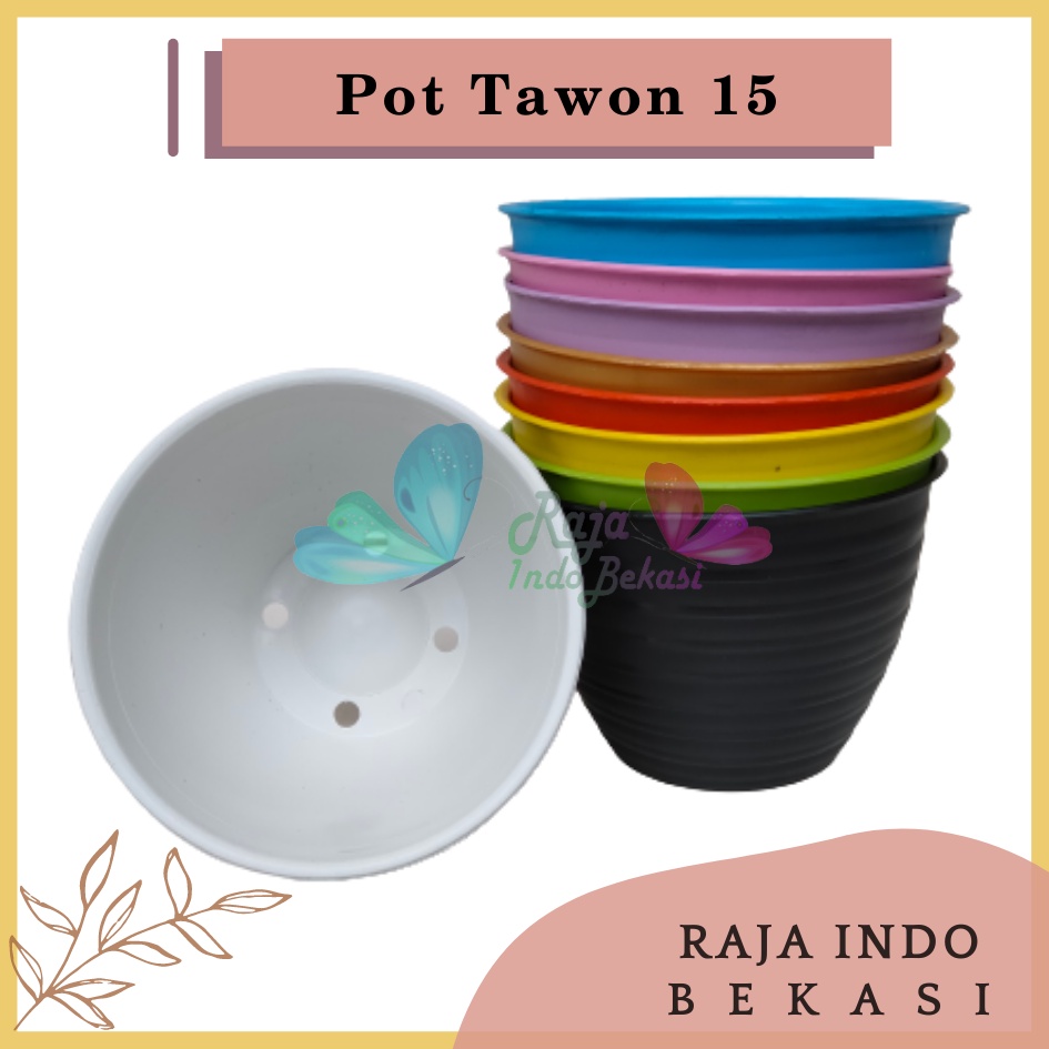 Pot Tawon MDN 15 Cm Putih Gold Emas Pink Hijau Ungu Orange Kuning Biru Pot Tawon 15 18 21