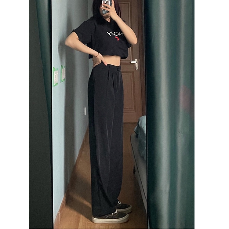 Celana Panjang Hitam Wanita Korean Style High Waist Celana Kulot Terbaru Pants