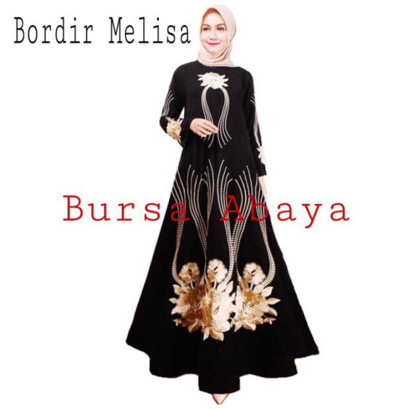 Abaya Bordir Mewah Abaya Hitam Bordir Gamis Abaya Arab Gamis Abaya Hitam Terbaru Abaya hitam Polos