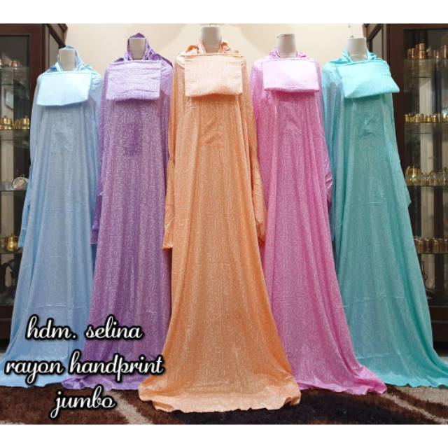 Mukena terusan jumbo dewasa rayon Selina