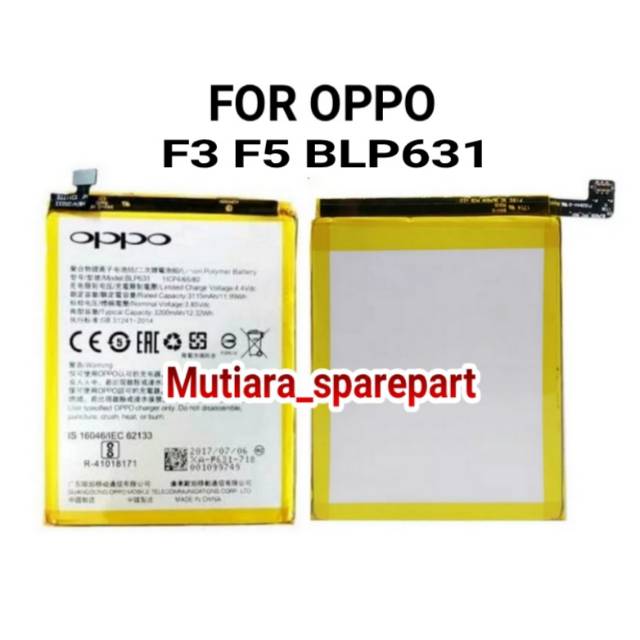 BATRE BATERAI OPPO F3 F5 BLP631