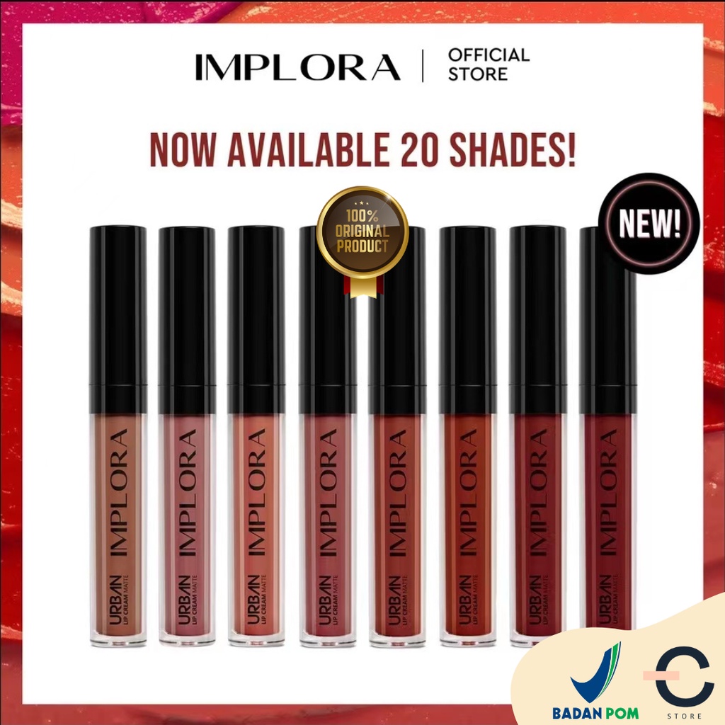 [BPOM &amp; ORI] IMPLORA Urban Lip Cream Matte