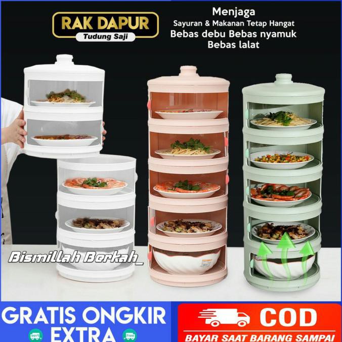 tudung saji 5 susun / tudung saji viral / tudung saji penahan panas - 5 susun, VARIAN WARNA