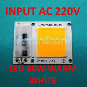 Input AC 220V High Power LED 30W Warm White HPL Kuning Tanpa Driver