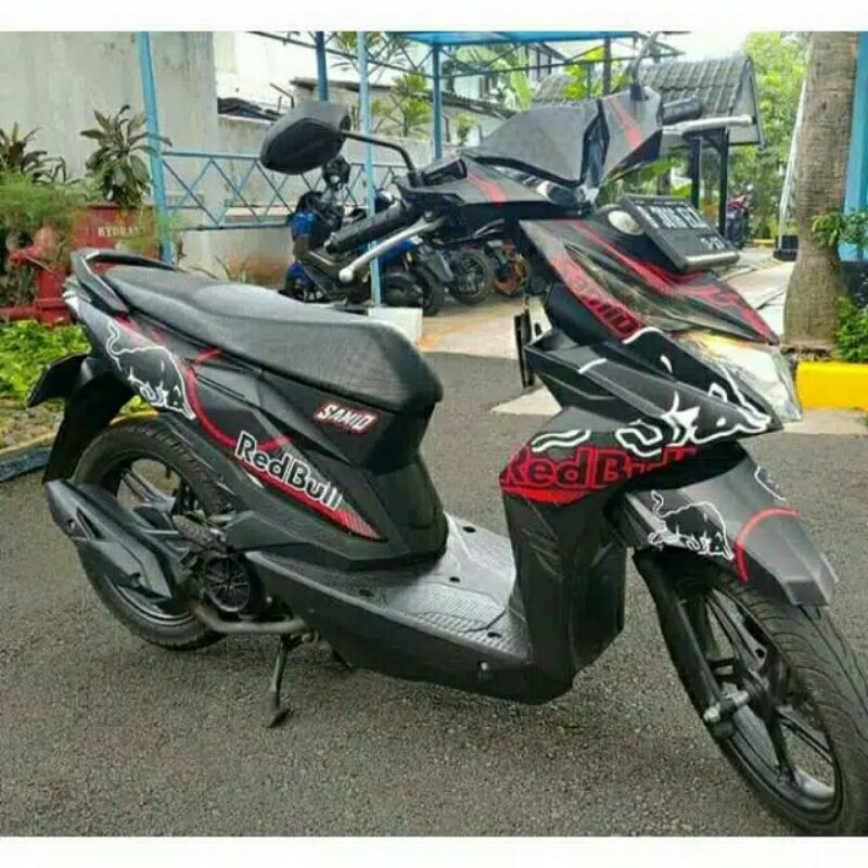 Decal sticker beat esp redbull honda beat esp redbull