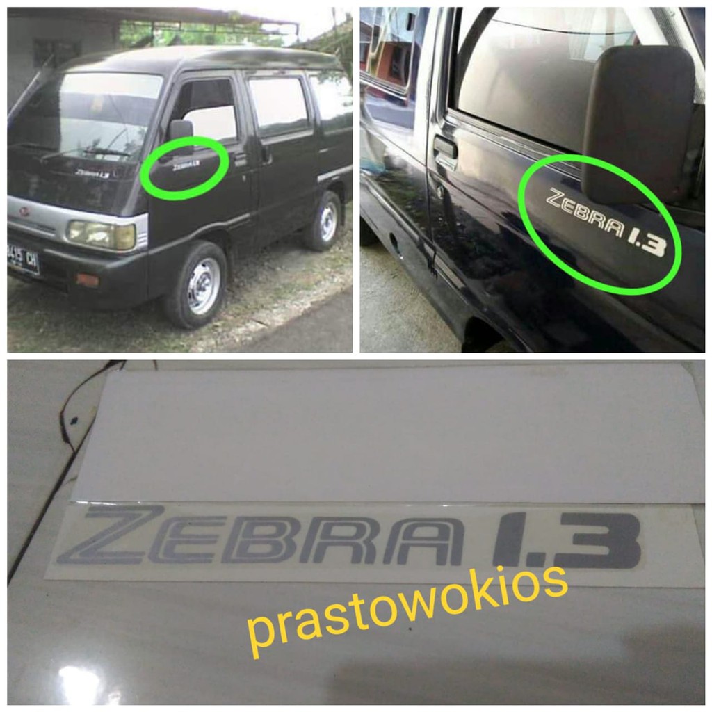 

sticker samping tulisan zebra 13 silver