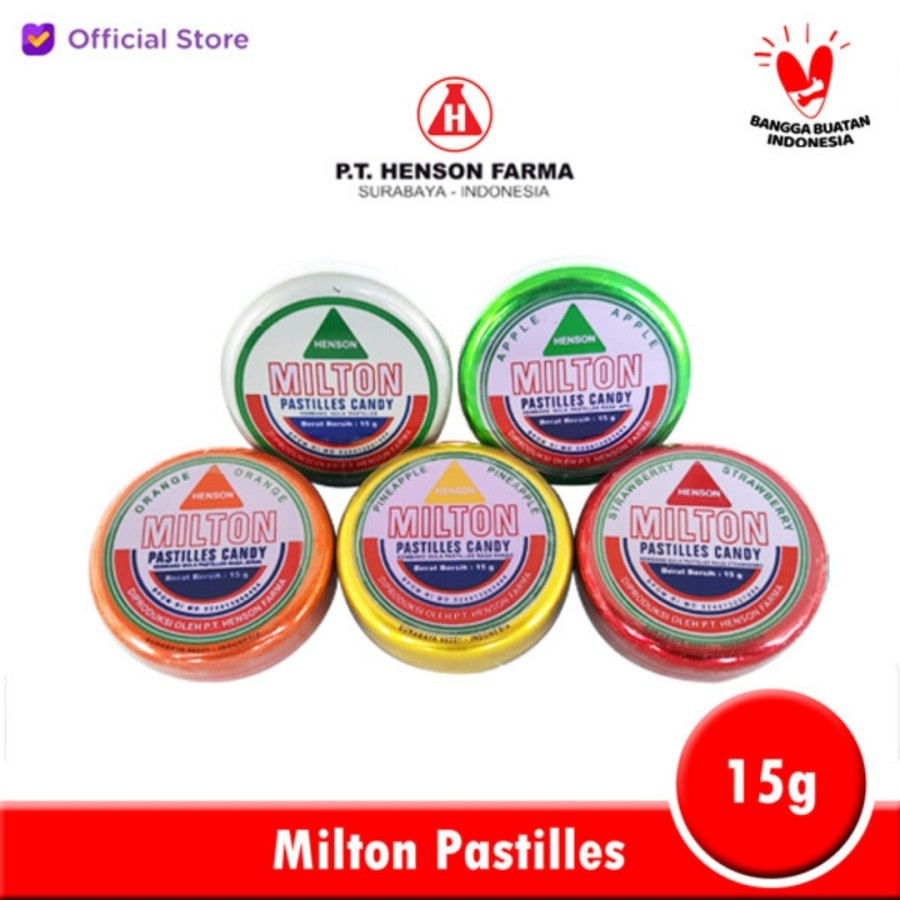 

Permen Pastilles Kembang Gula MILTON 15 Gr Pastiles Candy Pelega Tenggorokan Bau Mulut