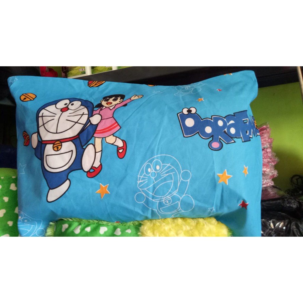 HOT ITEM Sarung Bantal Karakter Hello Kitty Doraemon Keropy Motif Bunga Shabby