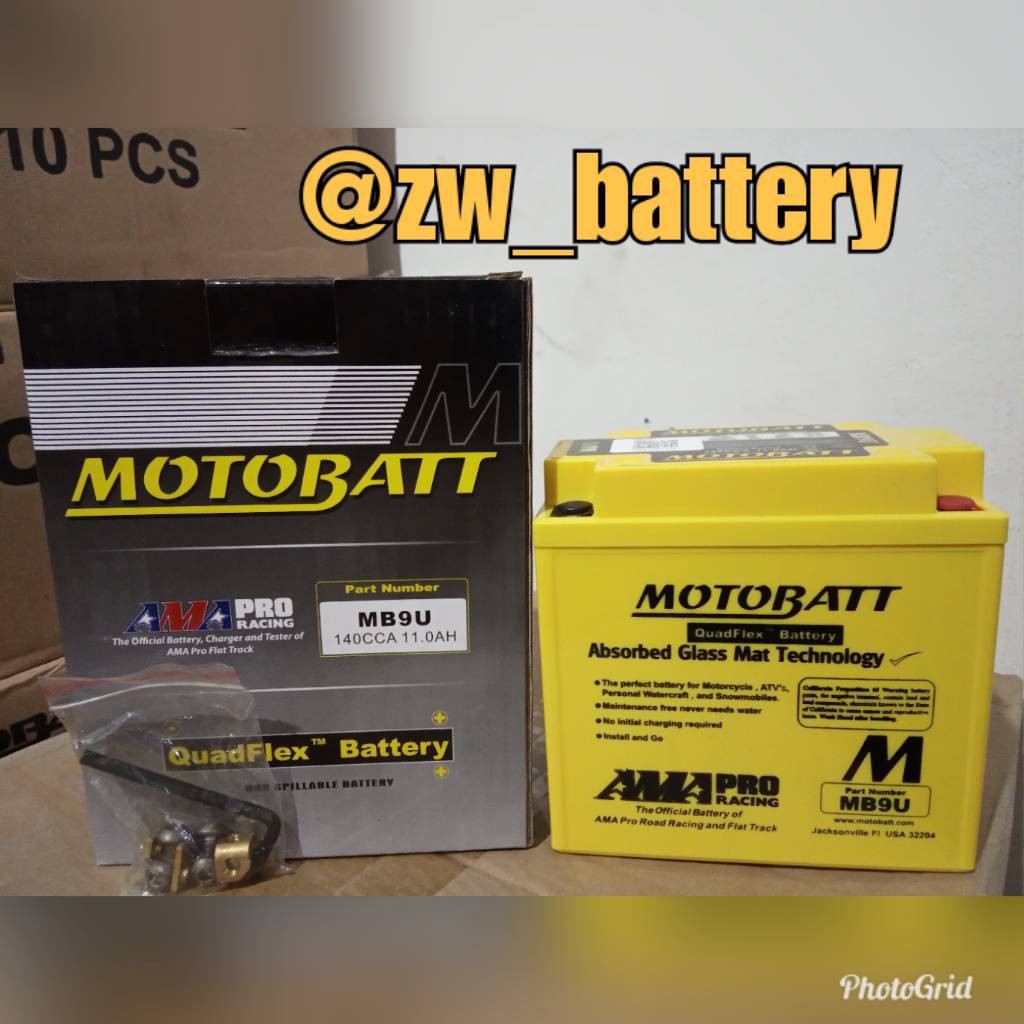 Aki Motor Yamaha YFM50R-YFM80 D-V MB9U MOTOBATT 12V 11AH AKI KERING/GEL