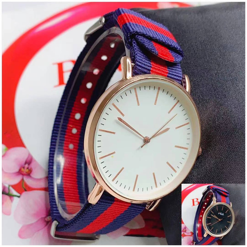 Ready Stock Geneva Jam Tangan Pria Canvas Korea Fashion Jam Tangan Murah Watch Men Women Watch