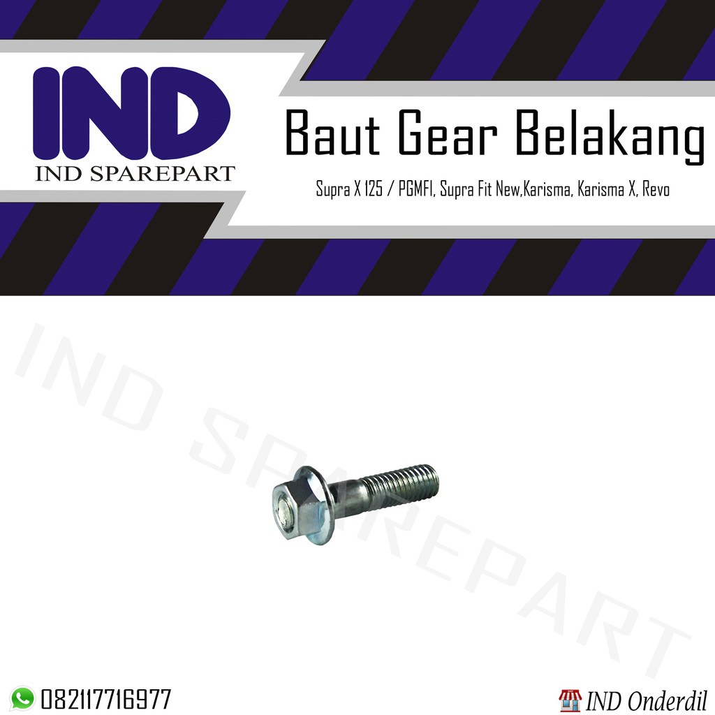 Baut/Baud Gear/Gir Belakang Supra X 125/Fit New/X 125 PGMFI/Blade/Revo Absolute/Blade/Revo/Karisma X