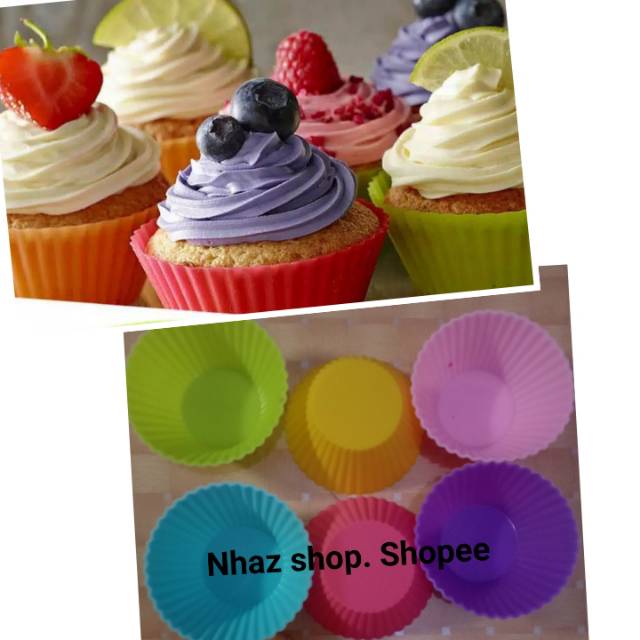 1 pcs Cetakan Muffin Cupcake Coklat Cake Puding Silikon Kualitas