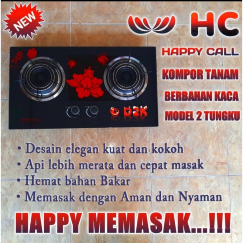 Kompor gas tanam 2 tungku
