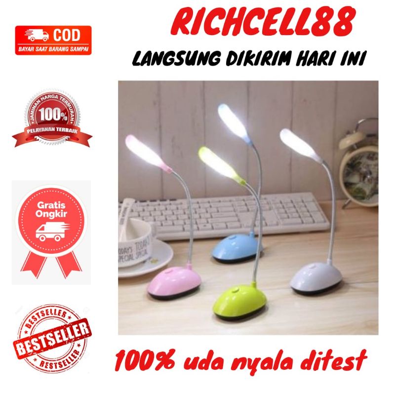Lampu Belajar V-7188/Lampu LED Meja Belajar Mini Lipat Pakai Baterai /Lampu Baca Desk Lampu
