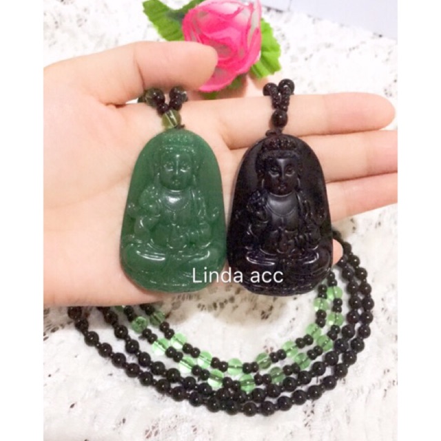 kalung giok dewi giok hijo dan giok hitam