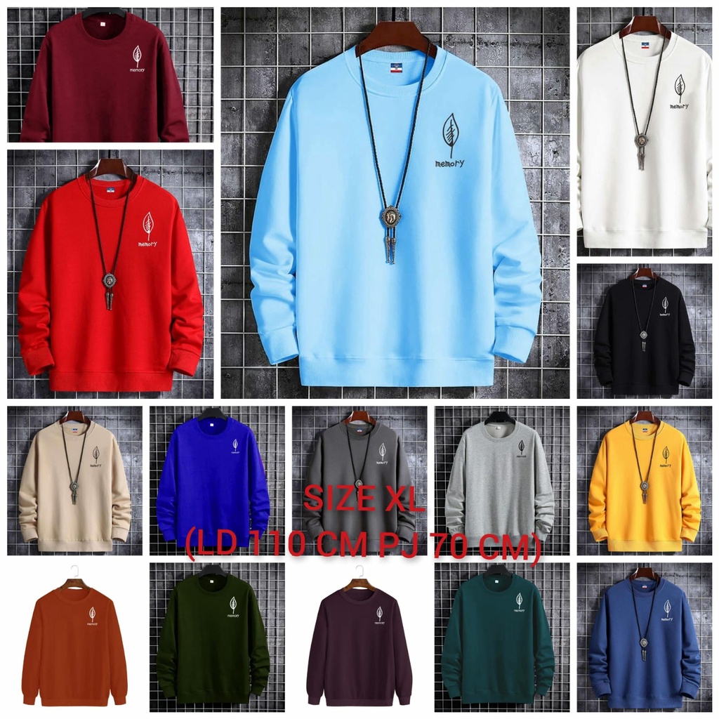 BISA COD-BAJU SWEATER MEMORY/BAJU SWEATER LENGAN PANJANG/BAJU SWEATER TERBARU