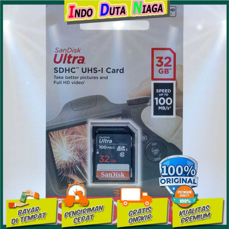IDN TECH - SanDisk Ultra SDXC UHS-I Class 10 SD Card (100mb/s) - SDSDUNR-GN3IN