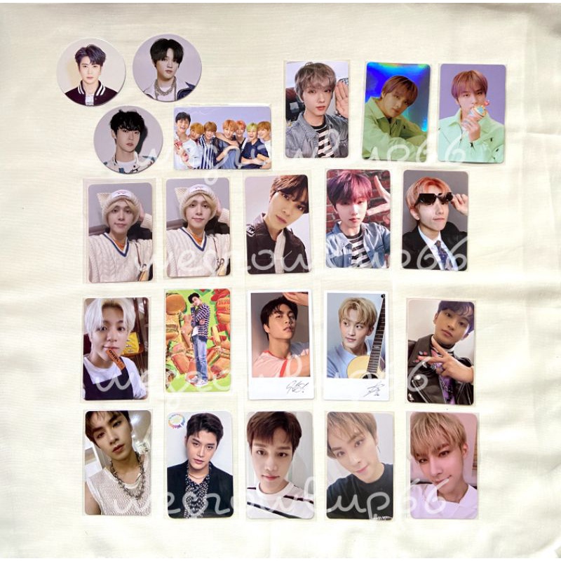photocard pc cc Jaehyun Chenle pc Mark chilling pc Haechan sg20 pc Jisung agent ar hot sauce Jeno ca