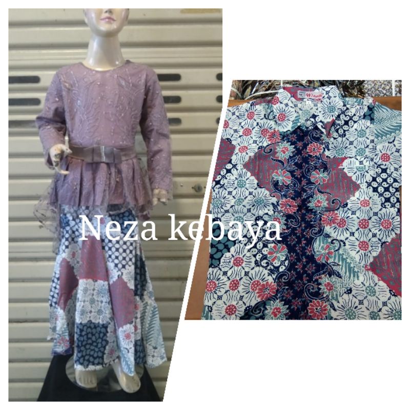 BESSET SELER SETELAN KEBAYA ANAK/MURAH MERIAH SET ANAK/COUPLE BATIK ANAK/KEBAYA TULLE