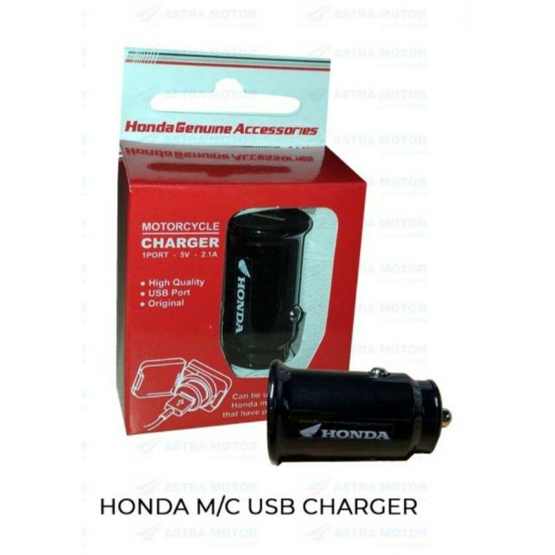 Charger USB Honda Ori - Original Honda Kualitas Bagus Cocok PCX ADV Scoopy Genio Beat Deluxe