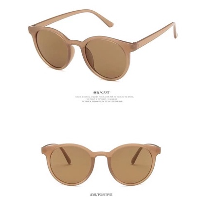 (Rowling)Kacamata Hitam  Wanita Pria Wanita Fashion Sunglasses Eyewear Frame Import Kacamata Fashion-Ka-7 C2 Coffee