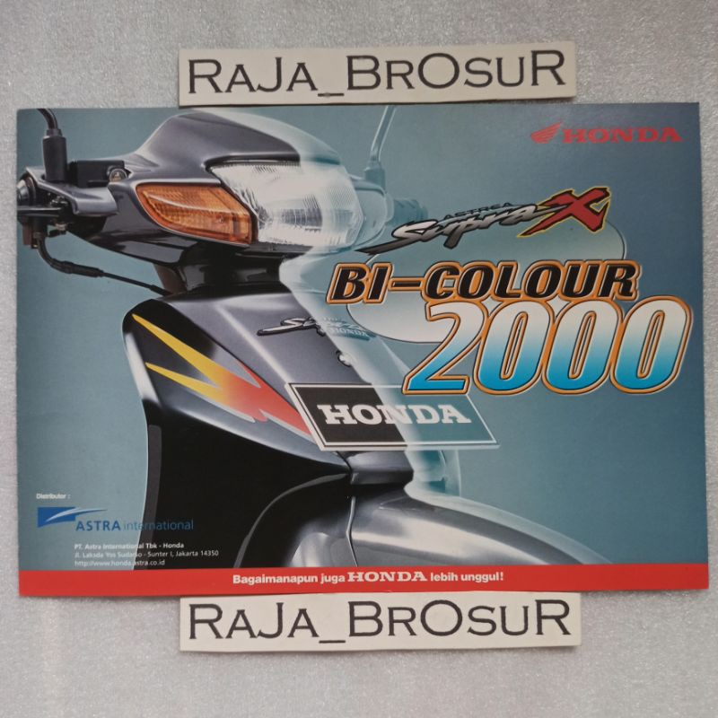 Poster brosur jadul Honda Astrea Supra X Bi colour 2000 Millenium KEV ori Astra