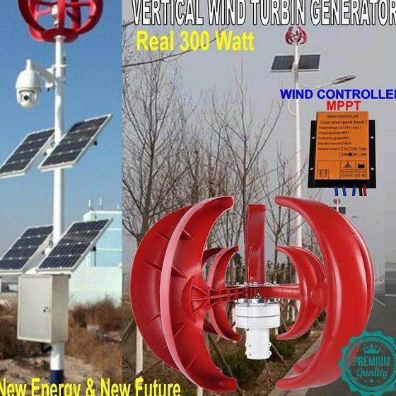 Pltb Generator Wind Turbine Vertical 300W Turbin Angin / Turbin Angin