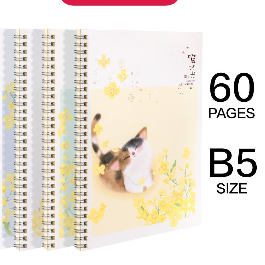 

(fac-655) Deli Loose-Leaf Buku Notebook spiral B5 60 lembar LB560 ^
