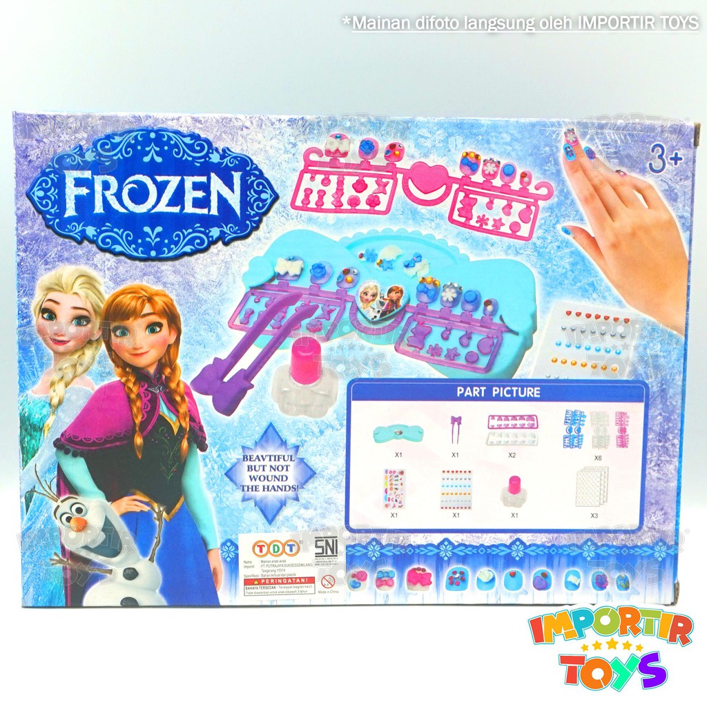 Nail Art Kutek Anak Hias Kuku FROZEN (KOMPLIT NAIL ART SET) - IMPORT