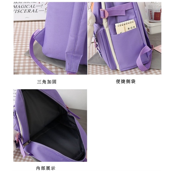 TAS Ransel Anak Sekolah Perempuan set 4 in 1 import ORIGINAL C Fashion Korea