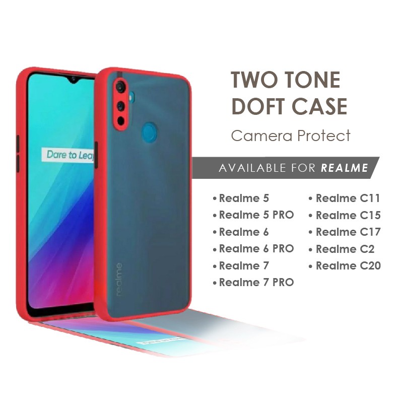 CASE HP REALME C21 SOFTCASE DOVE MATTE PLUS PELINDUNG CAMERA