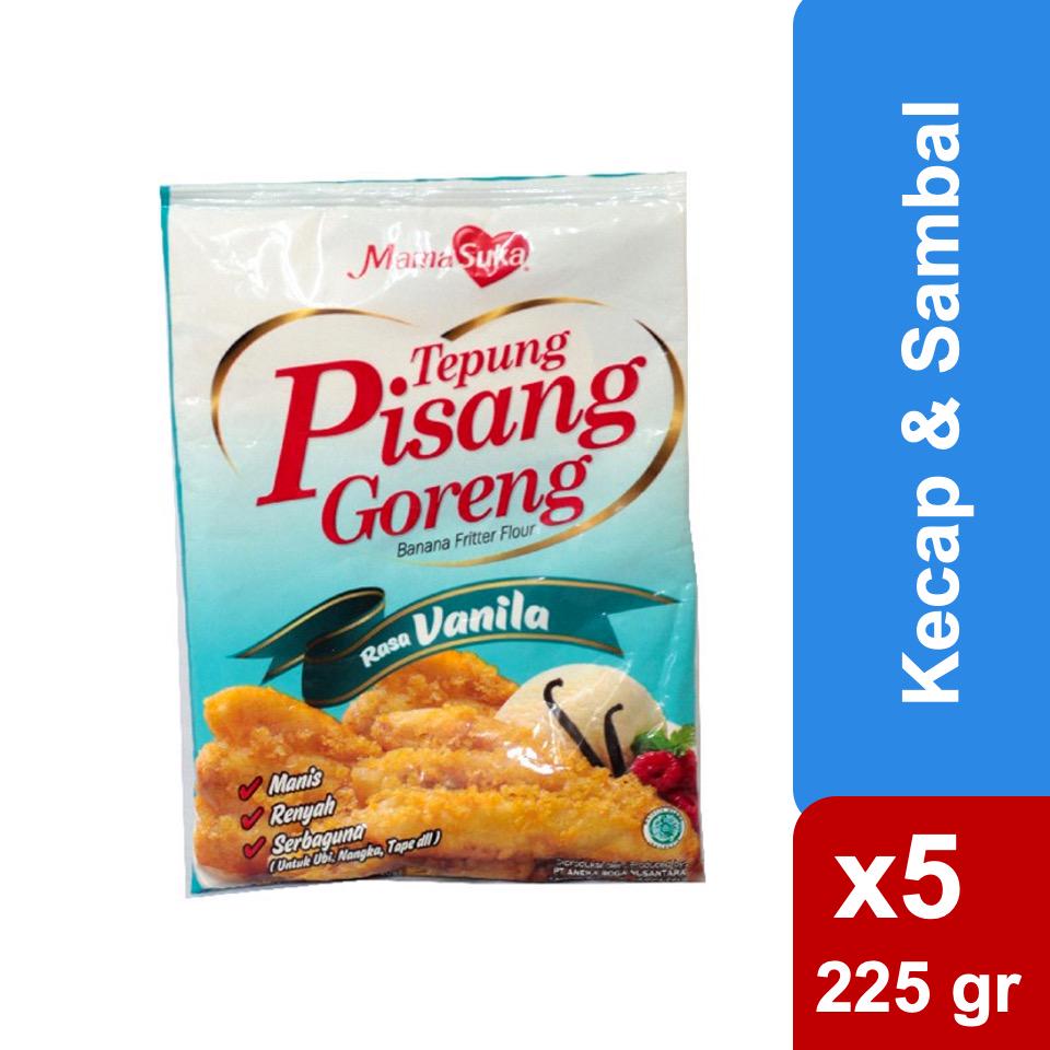 Mamasuka Tepung Pisang Goreng Vanilla 225gr x 5 Pcs 