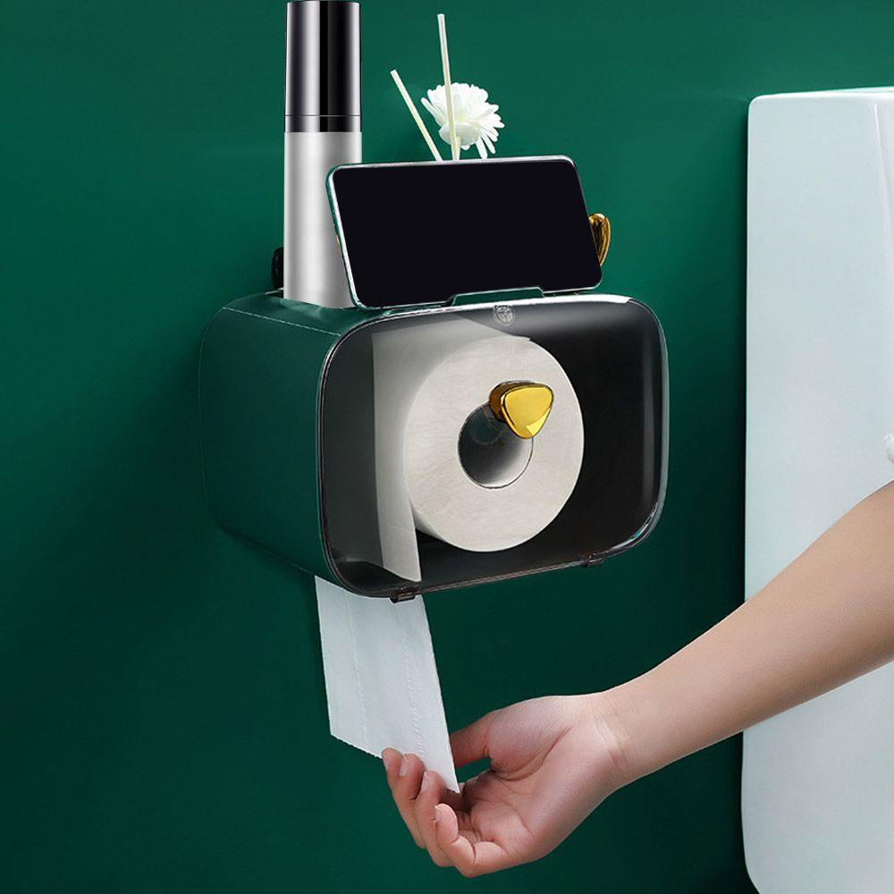 Populer Tempat Kertas Toilet Baru Multi Fungsi Tahan Air Dinding Dapur Penyimpanan Kertas Roll/ Dispenser Kertas Serut