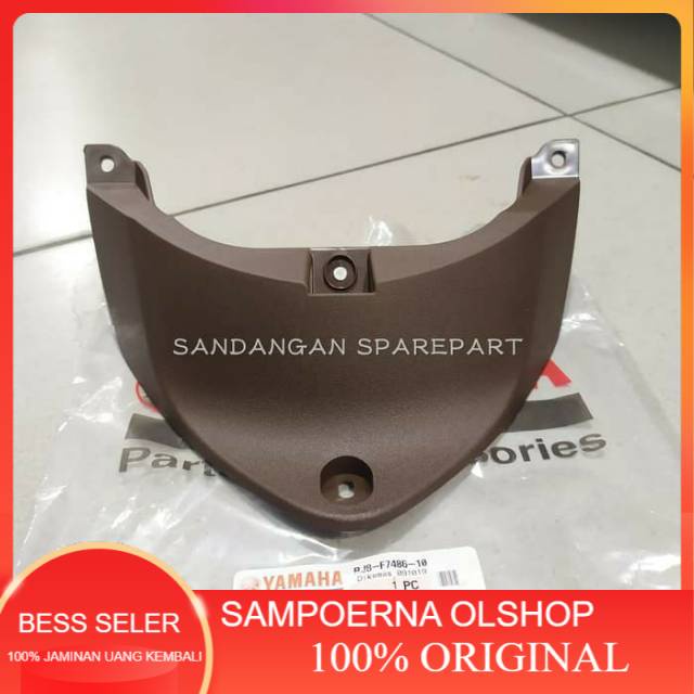 COVER SAMBUNGAN BORDES TUTUP MESIN BAWAH JOK FINO FI 125 COKLAT ORIGINAL BJ8-F7486-10