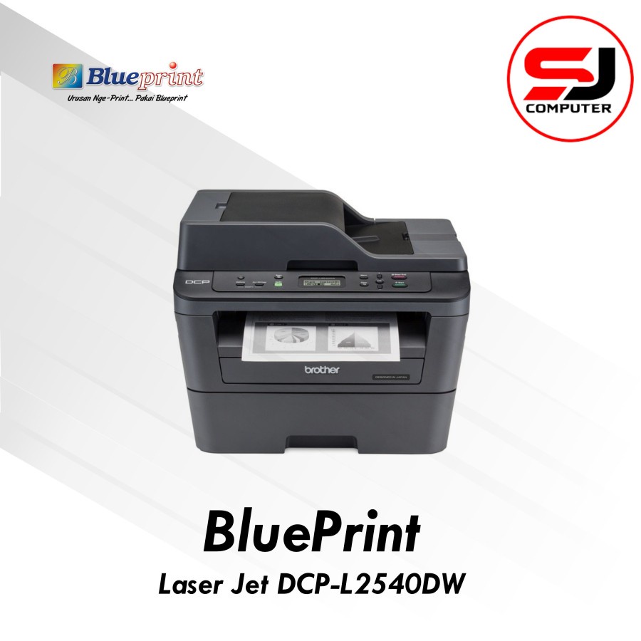 Printer Wireless Brother Laser Jet DCP-L2540DW Print Scan Copy