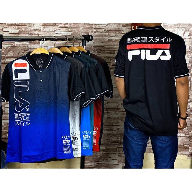kaos krah wangki polo gradasi warna