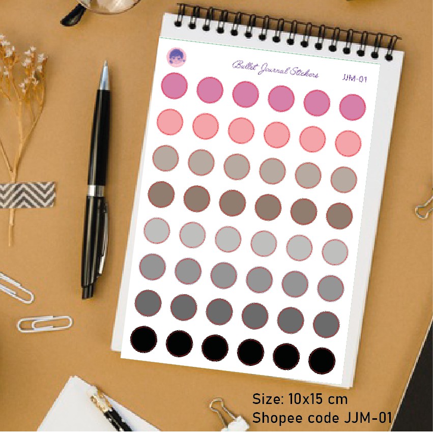 

JJM-01 Stiker dot bullet journal - 1