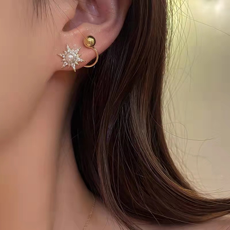 Anting Bintang Fashion Wanita Gaya Korea / Anting Mutiara Elegan