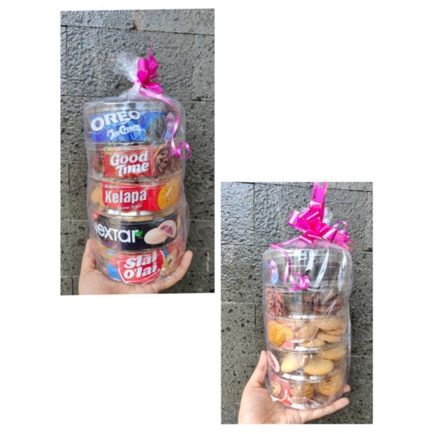 

HAMPERS KUE KERING 5 SUSUN BERMERK / PARCEL LEBARAN / PAKET LEBARAN MURAH KUE KERING TOPLES