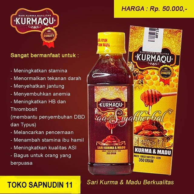 Mengobati Anemia Kurang Darah Sari Kurma Dan Madu Kurmaqu Asli 100 Original Indonesia