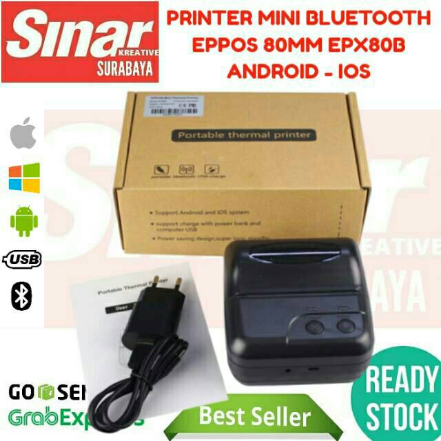 PRINTER BLUETOOTH LABEL THERMAL 80mm CETAK RESI ALAMAT MARKETPLACE ANDROID IOS