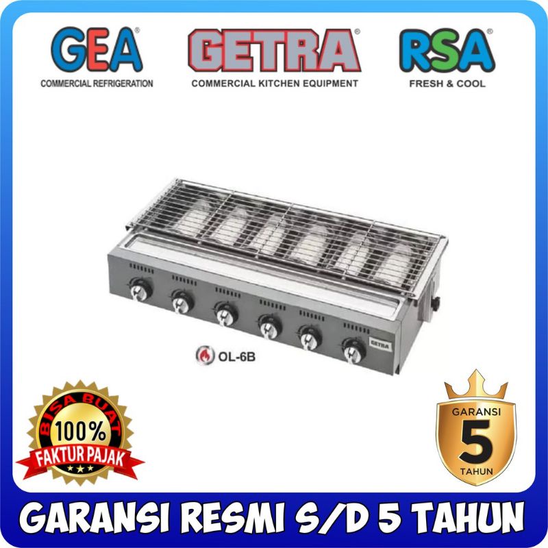 KOMPOR PANGGANG GAS GETRA 6 TUNGKU OL6B