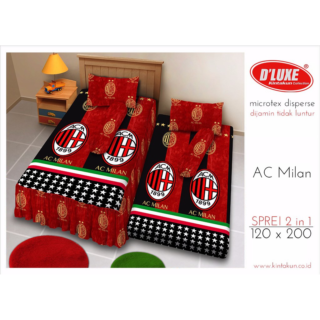 Ss Sprei Kintakun Dluxe Deluxe 2IN1 Sorong Duo 120X200 Ac Milan