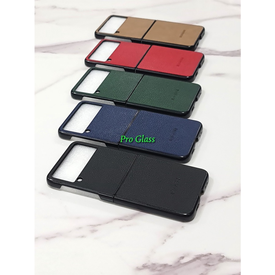 Samsung Galaxy Z Flip 3 Premium Leather Hard Case Full Cover