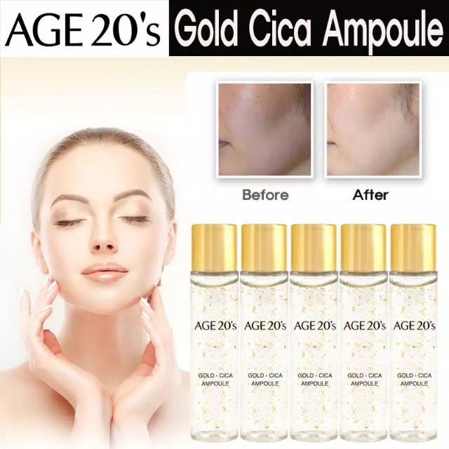 •ORIGINAL KOREA• [AGE 20's] Gold Cica Ampoule - Serum Wajah Glowing Korea