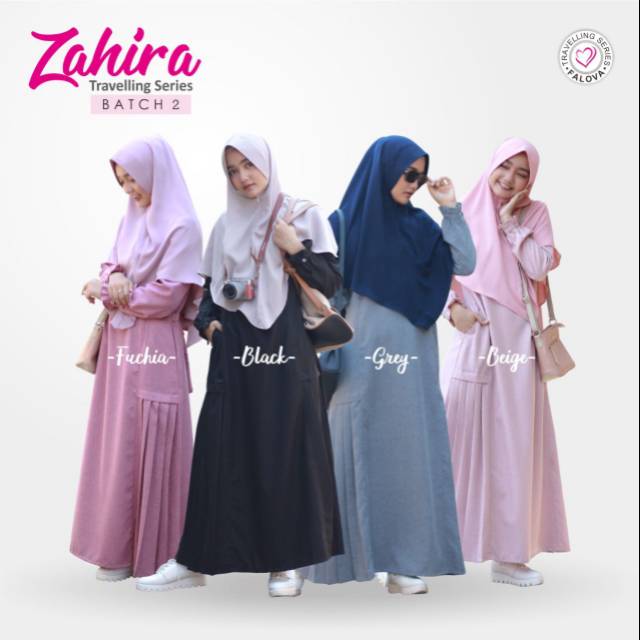 Gamis/dress katun madina busui traveling Zahira dress by falova