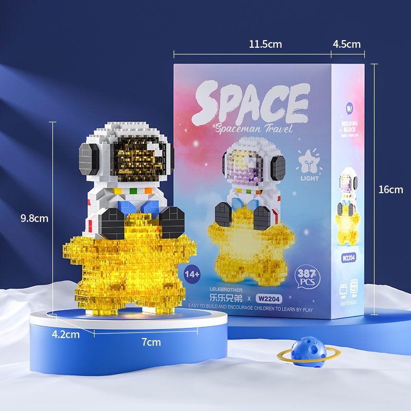 Nano Block Astronaut Model Diy Balok Mainan Anak Mainan Balok Susun Mainan Edukasi Anak