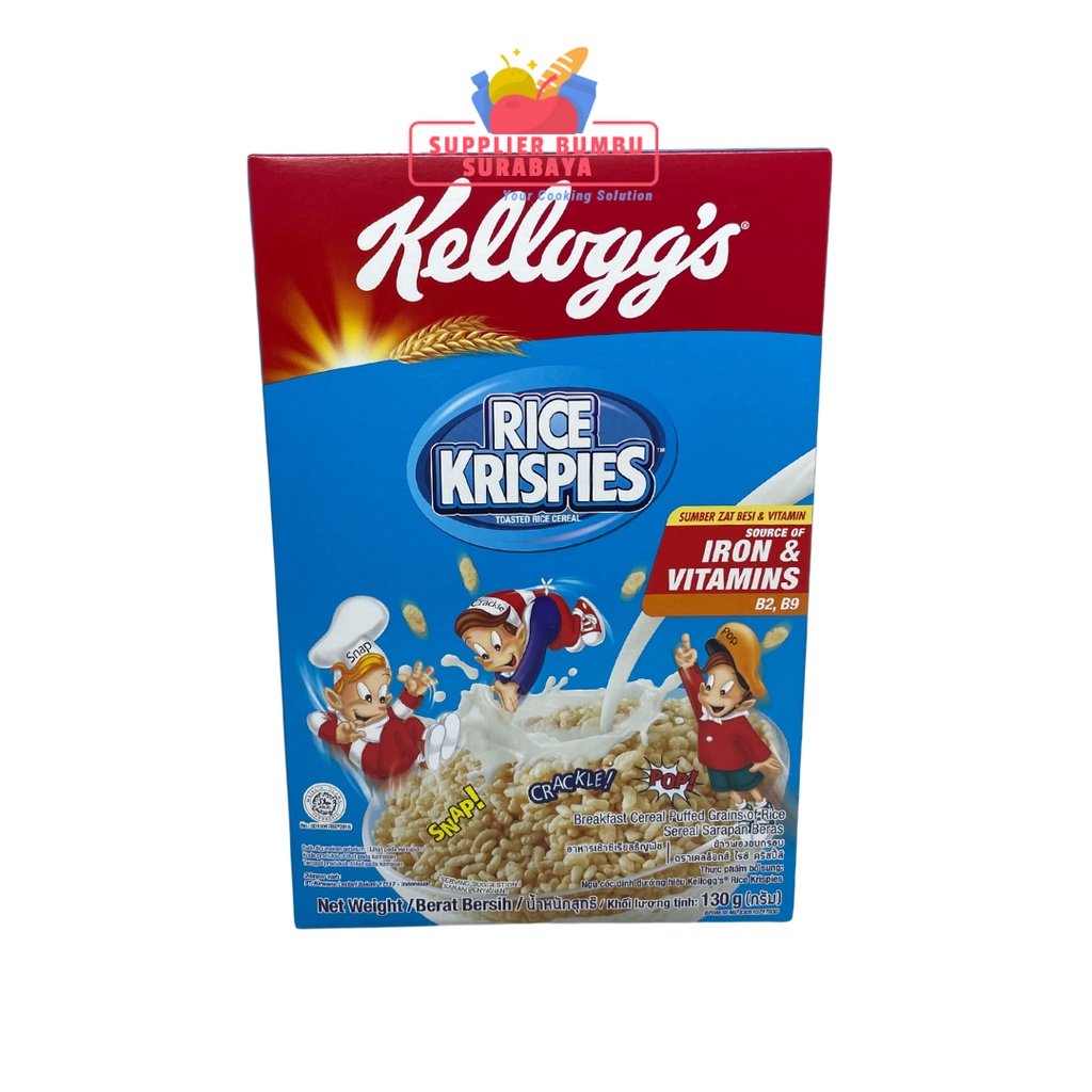 Kelloggs Rice Krispies Crispy Cereal Sereal 130g