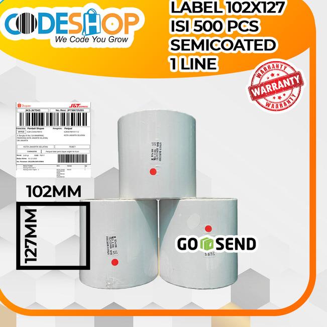 

♗ JNE LABEL BARE 102 X 127 MM 1 LINE GAP CORE 1 INCH - PROMO ➾